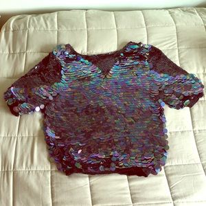 Vintage sequined party top